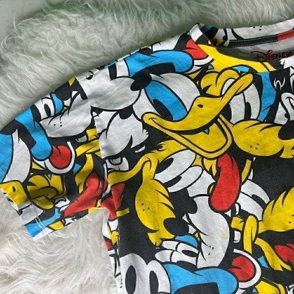 Disney Mickey Goofy Donald Characters ahort sleeve top size L - Picture 6 of 8